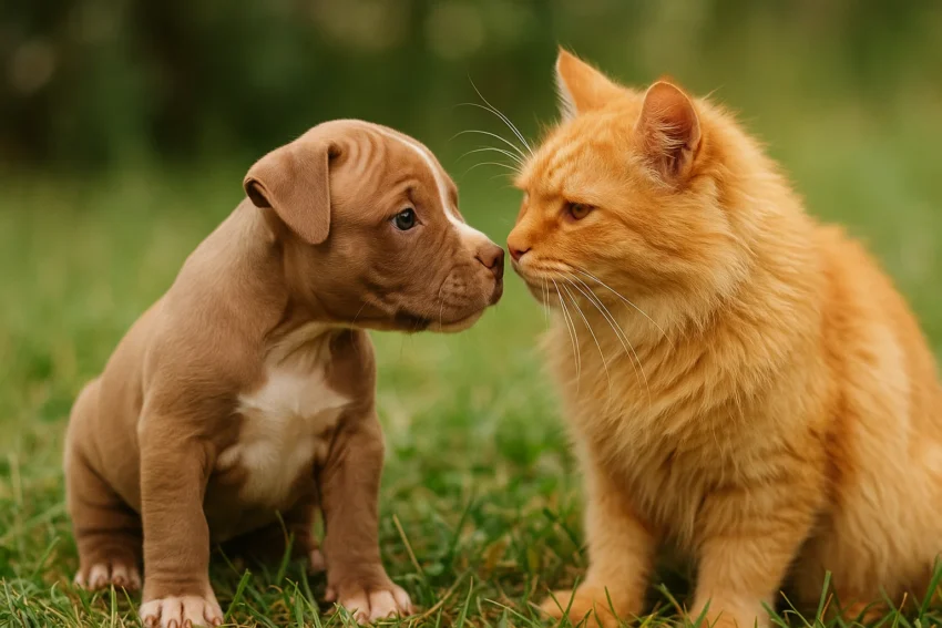 Introducing Your Pitbull Puppy to Cats