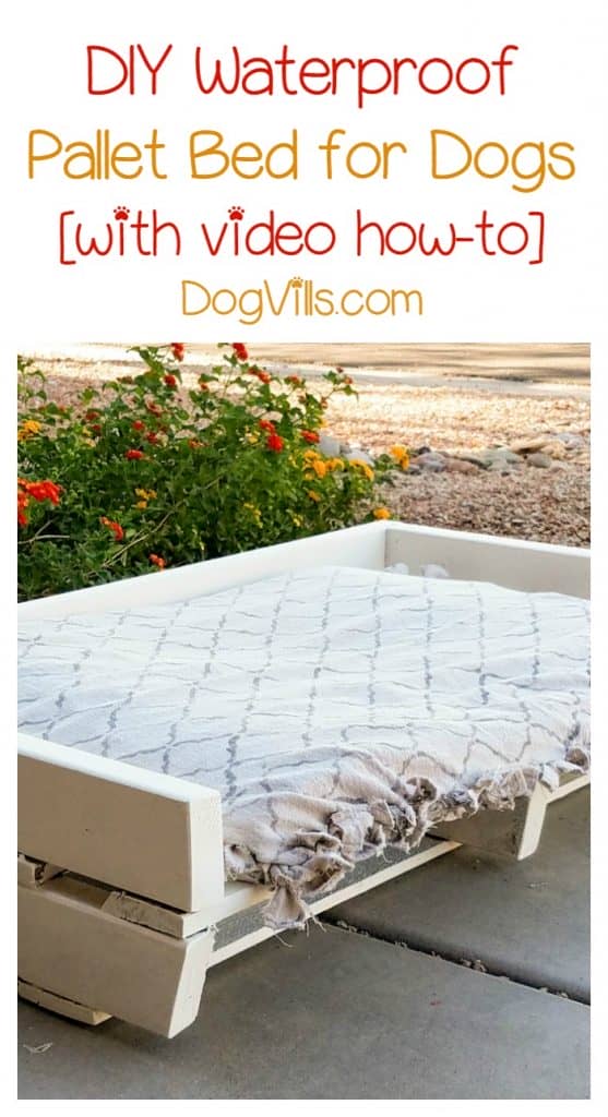 Looking for the perfect waterproof bed for your pooch? Check out this homemade dog bed using pallets!