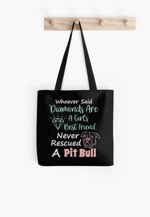 ‘Rescued A Pit Bull Tote Bag 