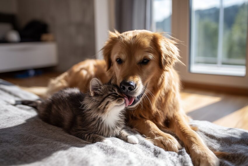 Why Is Your Dog Licking Your Kitten Like Crazy?
