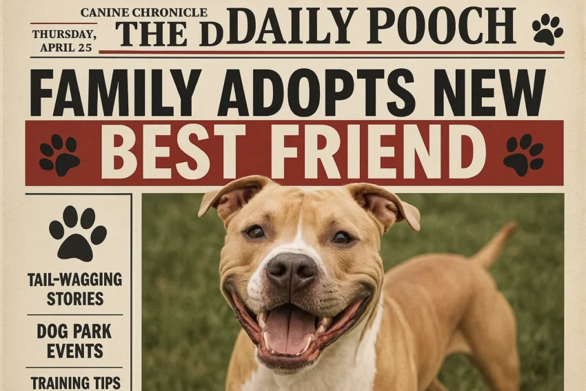 Cute Dog Adoption Announcement Ideas newspaper