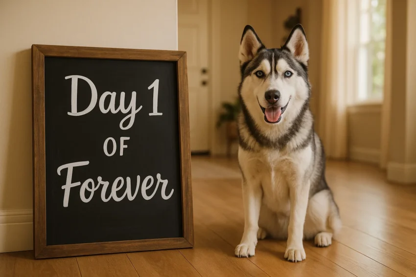 Cute Dog Adoption Announcement Ideas forever home