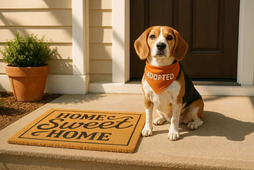 Cute Dog Adoption Announcement Ideas home sweet home