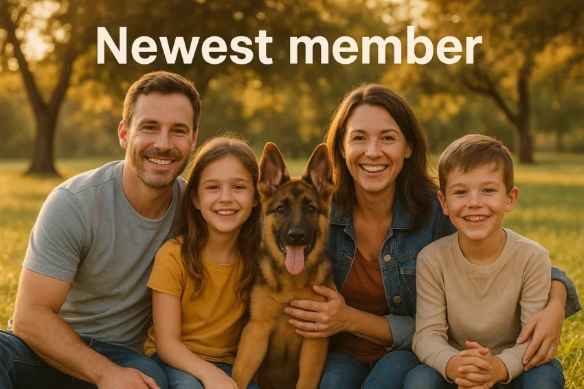 Cute Dog Adoption Announcement Ideas family photo