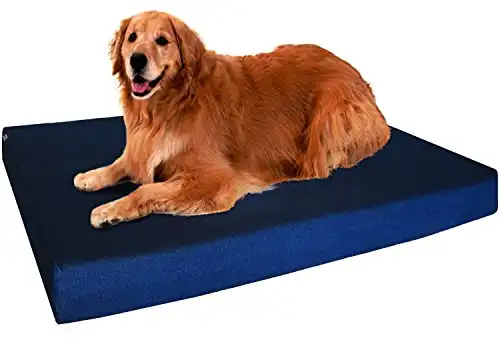 Dogbed4less Extra Large Orthopedic Memory Foam Dog Bed, Waterproof Liner, Extra Pet Bed Cover, 40X35X4 Inch