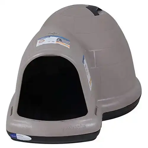 Petmate Indigo Dog House (Igloo Dog House, Made in USA with 90% Recycled Materials, All-Weather Protection Pet Shelter) for XL Dogs -90 to 125 pounds, Made in USA