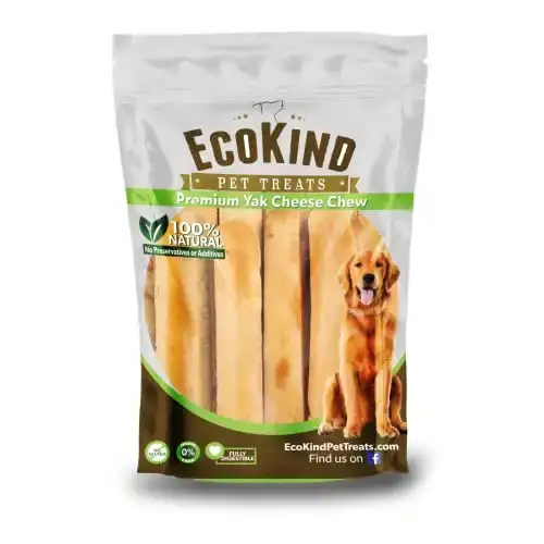 EcoKind Pet Treats Premium Gold Himalayan Yak Cheese, Gluten Free, Lactose Free, All Natural Chews for Small to Large Dogs | Keeps Dogs Busy & Enjoying, Indoors & Outdoor Use, 1 lb. Bag