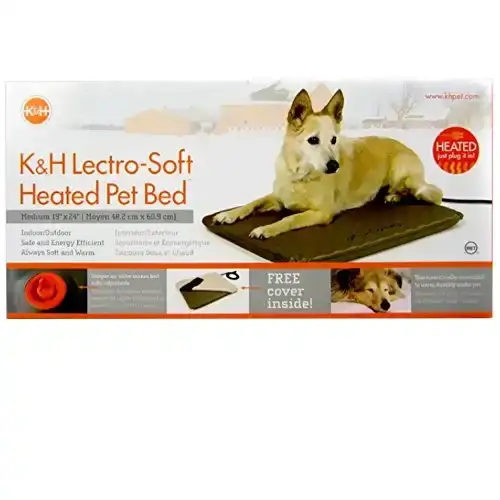 K&H PET PRODUCTS Lectro-Soft Heated Dog Pad with Cover Size: Medium (24" L x 19" W)