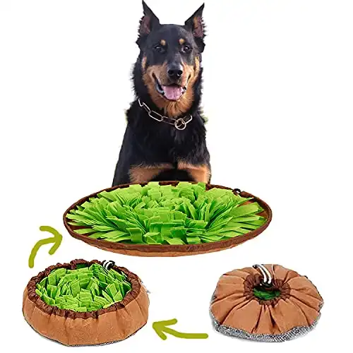 Xiaohudui Snuffle Mat for Dogs Treat Interactive Puzzle Toy Machine Washable Nosework Blanket for Feeding Medium Large Dogs, Feed Game for Boredom