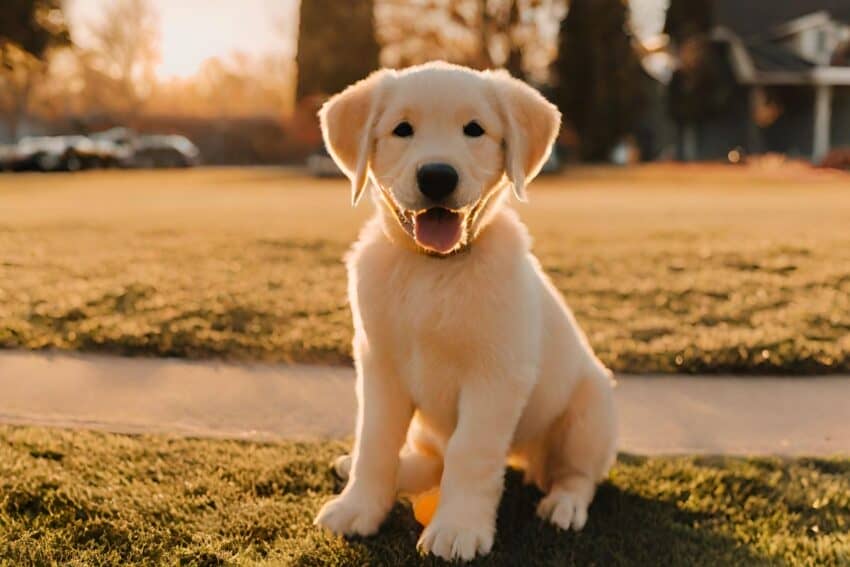 Goldador puppy