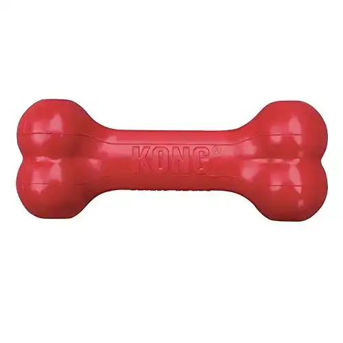 KONG Goodie Bone - Rubber Dog Toy for Aggressive Chewers - Dental Dog Toy for Teeth & Gum Health - Durable Dog Chew Toy - Hard Rubber Bone for Dogs - Fillable Toy for Dispensing Treats - Small Dog...