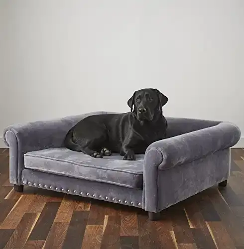 Enchanted Home Pet Ultra Plush Jackson Pet Sofa, Gray, X-Large