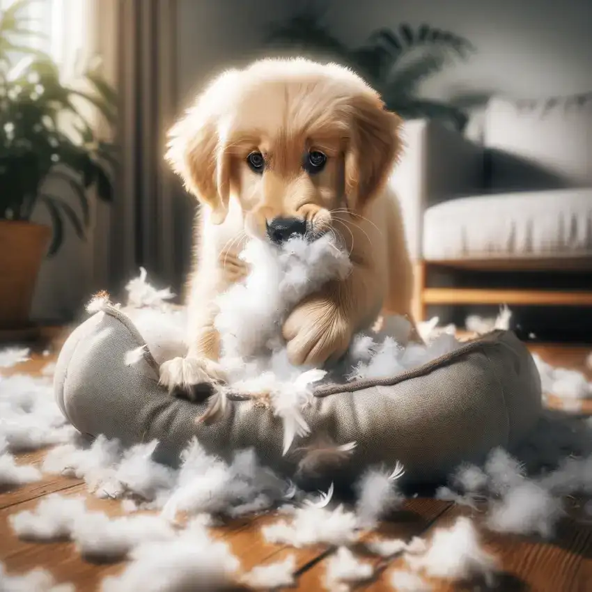 Why do dogs tear up their beds? More importantly, how do you prevent them from doing so?