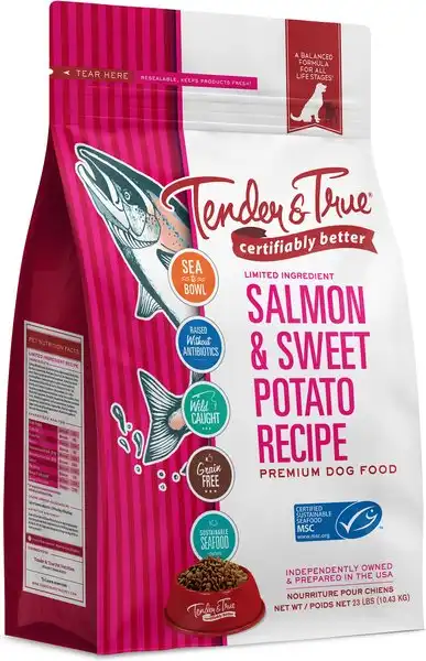 Tender & True Limited Ingredient Grain-Free Salmon & Sweet Potato Recipe Dry Dog Food