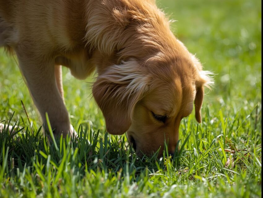 Why do dogs eat grass