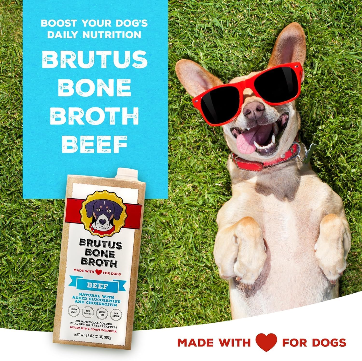 Brutus Bone Broth for Dogs Dog Food Topper