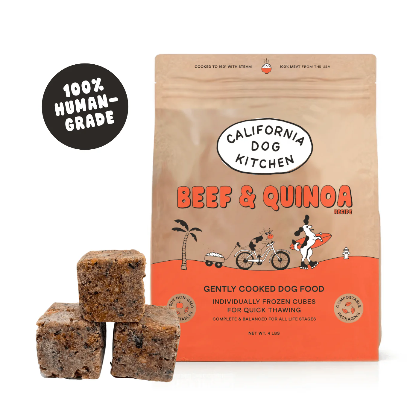 Beef Dog Food - Gently Cooked with Quinoa California Dog Kitchen