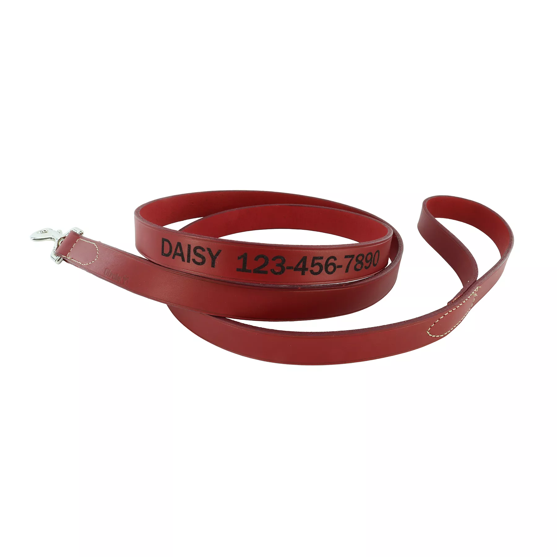 Personalized Circle T Oak Tanned Leather Dog Leash
