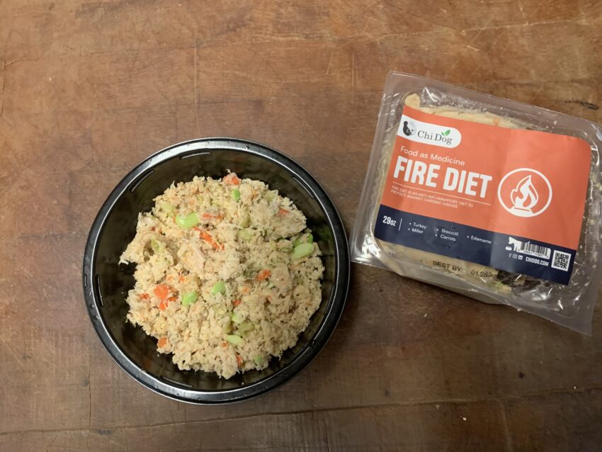 A top-down view of Chi Dog Fire Diet